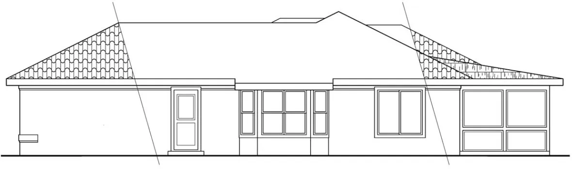 Right Elevation for House Plan #346361