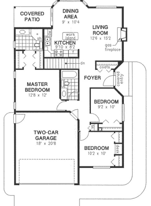 Main Floor Plan for House Plan #135534