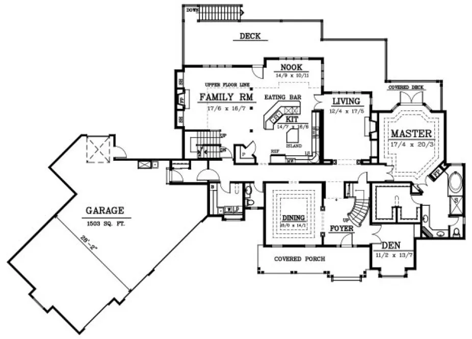 Main Floor Plan for House Plan #235201