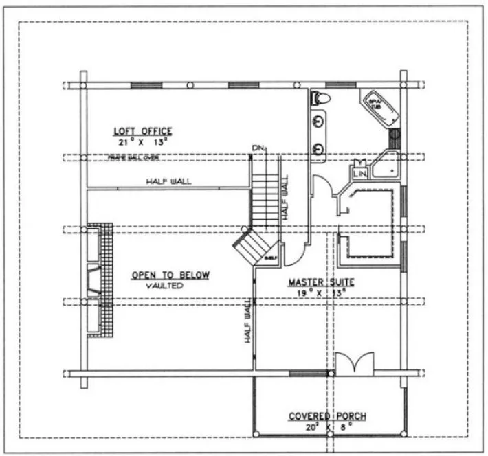 Second Floor Plan for House Plan #451101