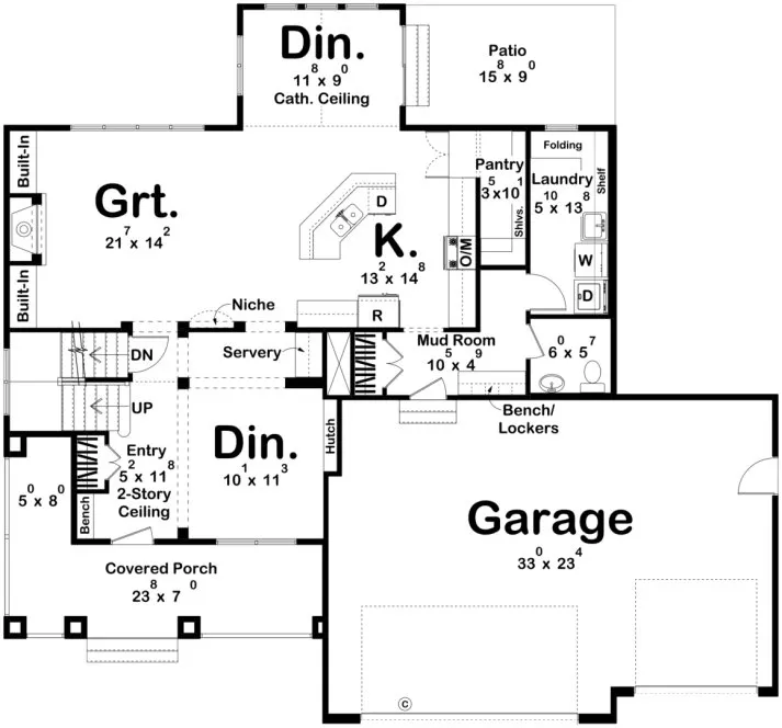 Main Floor Plan for House Plan #700852