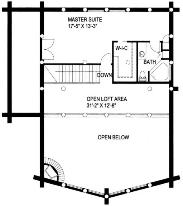 Second Floor Plan for House Plan #452101