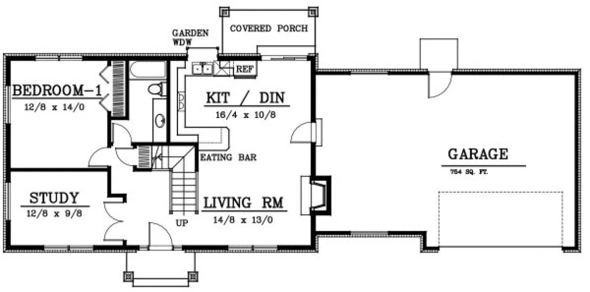 Main Floor Plan for House Plan #230120