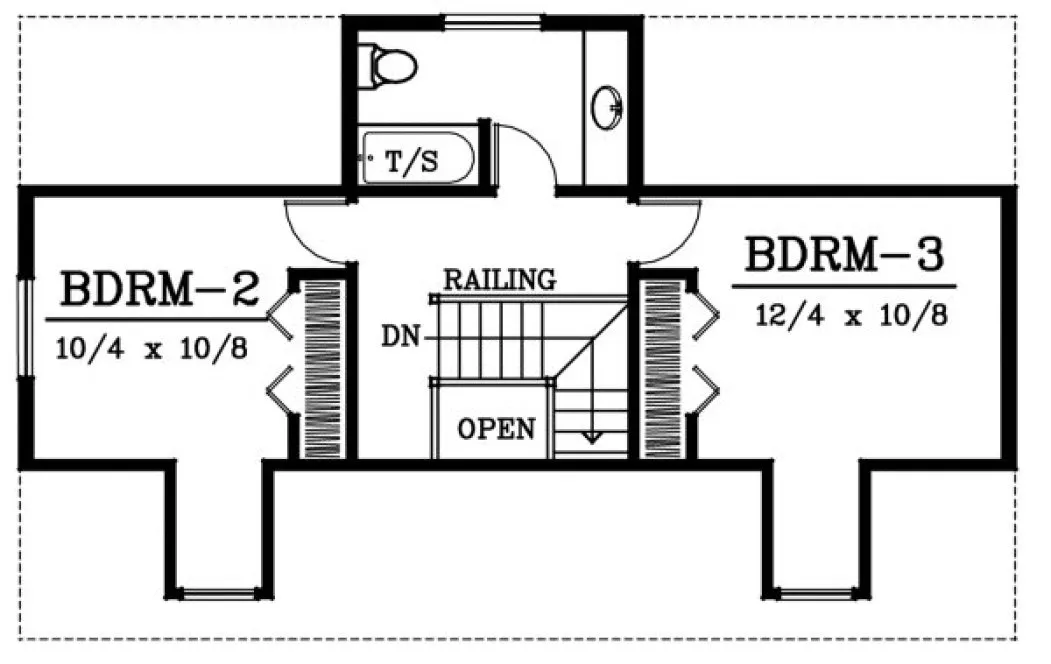 Second Floor Plan for House Plan #230120