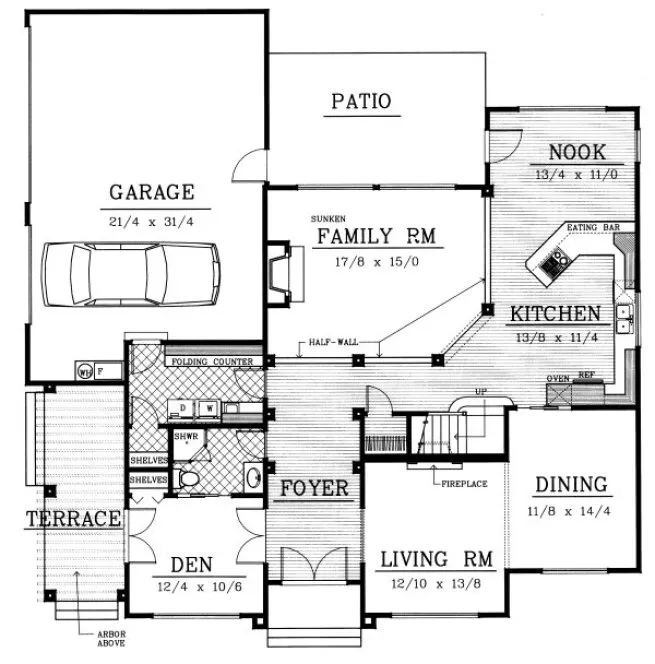 Main Floor Plan for House Plan #231121