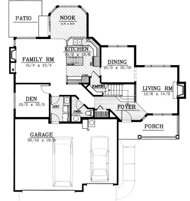 Main Floor Plan for House Plan #232120