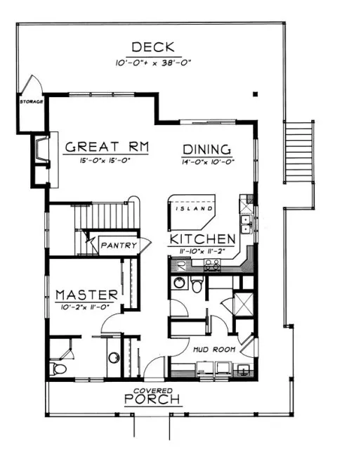 Main Floor Plan for House Plan #233121