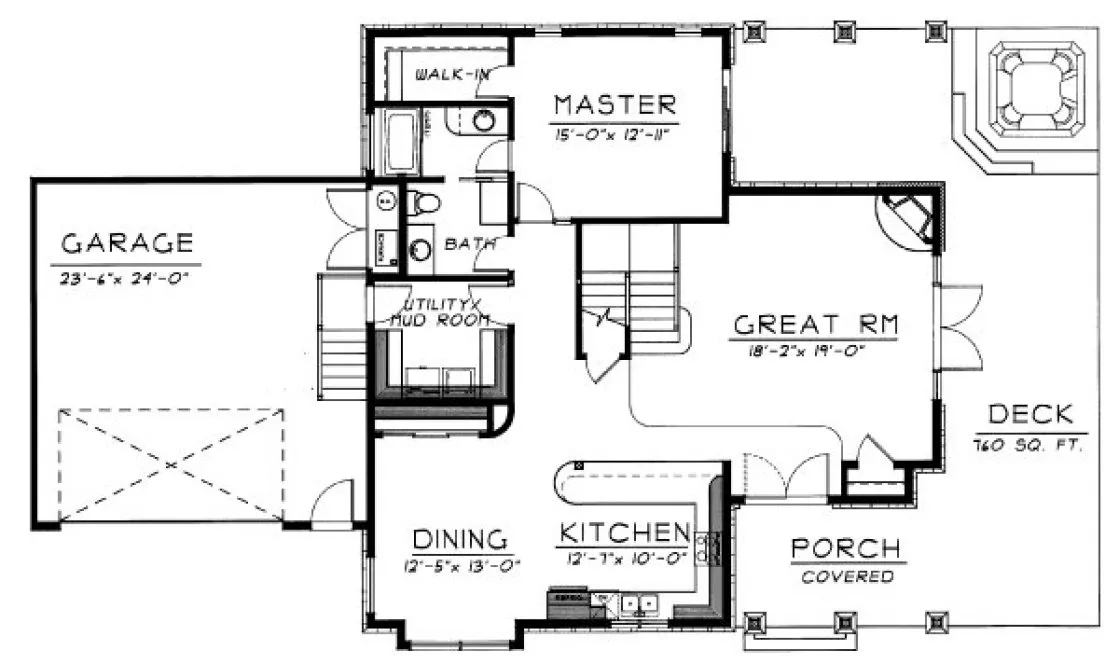 Main Floor Plan for House Plan #234121