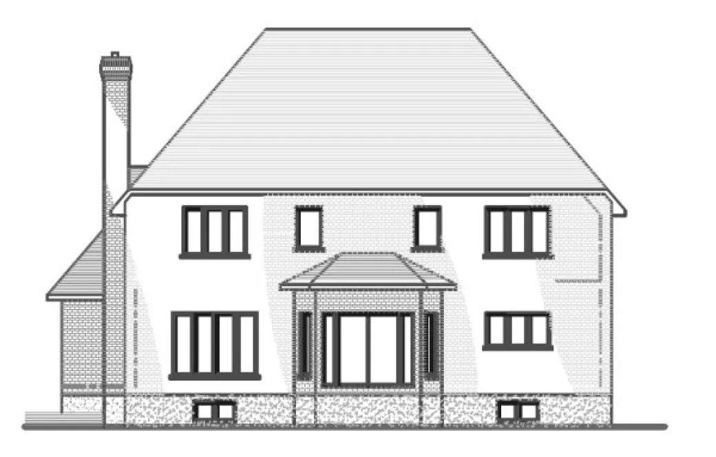 Rear Elevation for House Plan #420304