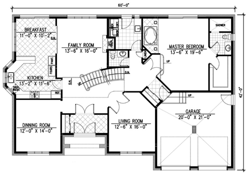 Main Floor Plan for House Plan #420404