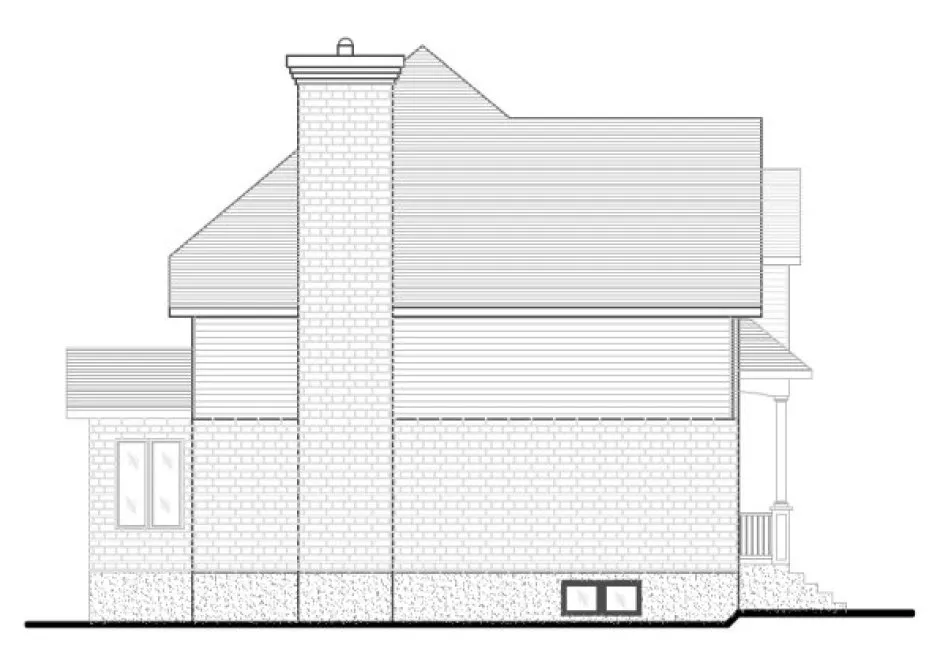 Left Elevation for House Plan #420504