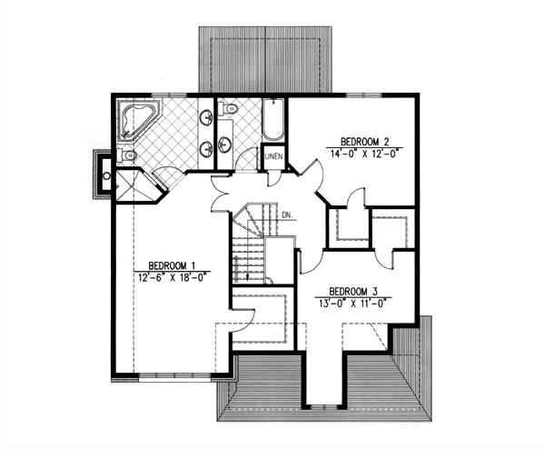 Second Floor Plan for House Plan #420504