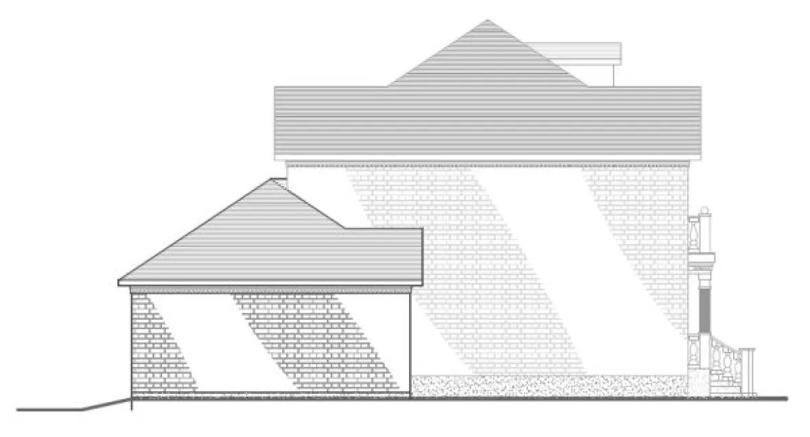 Left Elevation for House Plan #420704