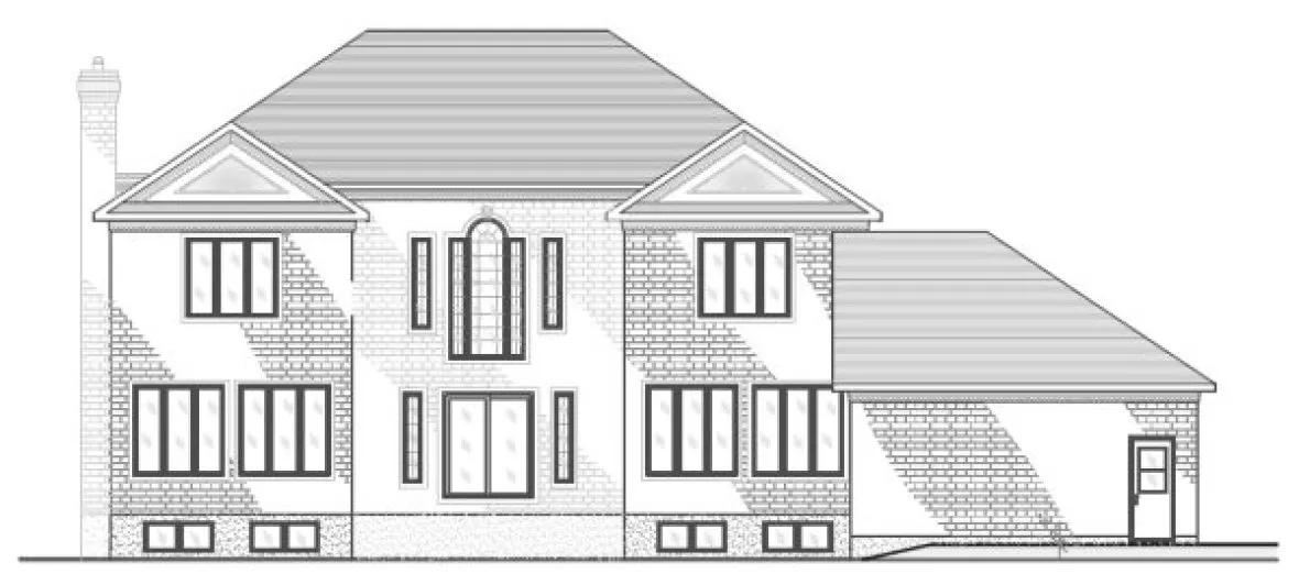 Rear Elevation for House Plan #420704