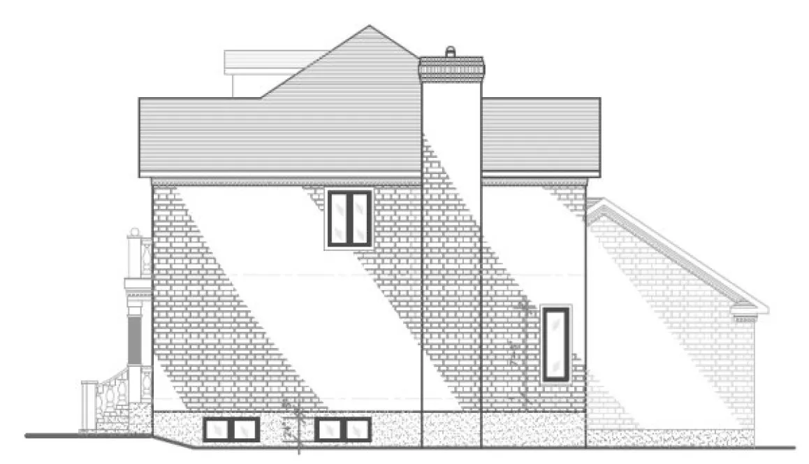 Right Elevation for House Plan #420704