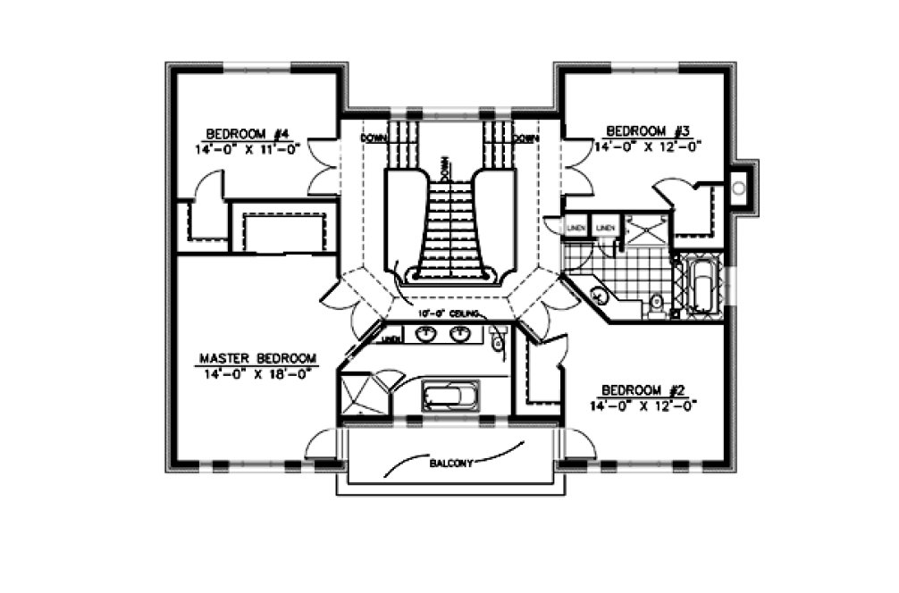 Second Floor Plan for House Plan #420704