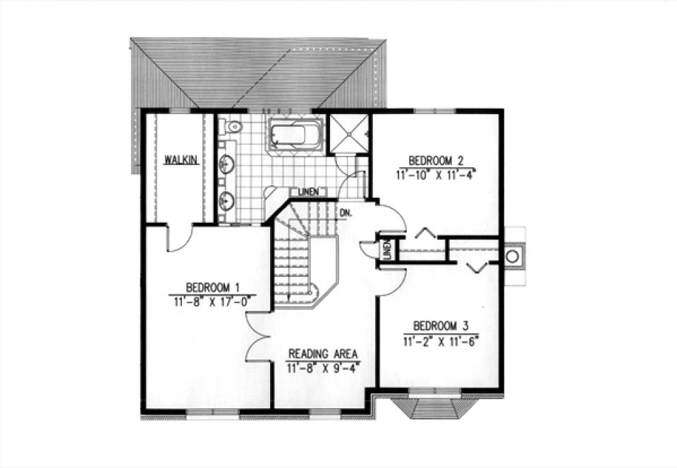 Second Floor Plan for House Plan #420804