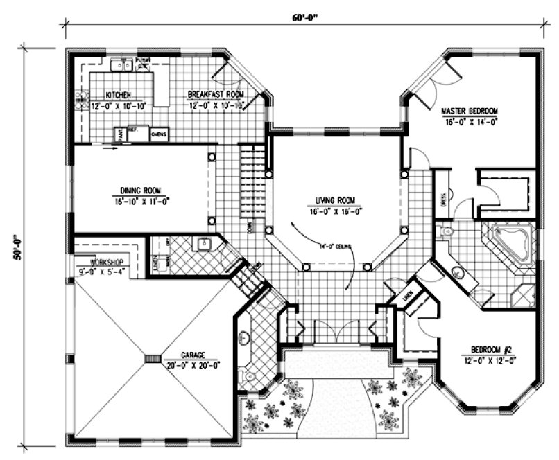 Main Floor Plan for House Plan #420904