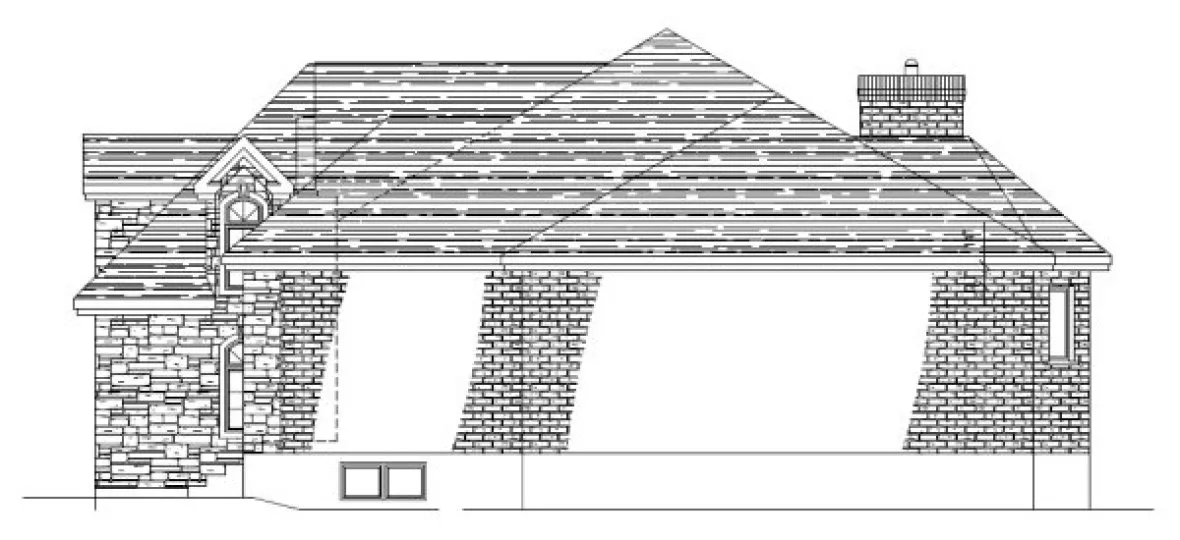 Right Elevation for House Plan #420014