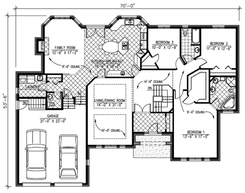 Main Floor Plan for House Plan #420014