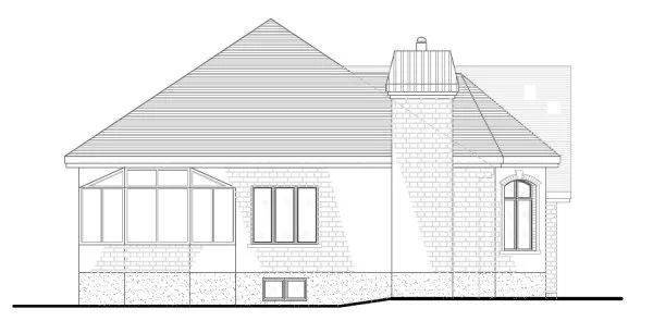 Left Elevation for House Plan #420214