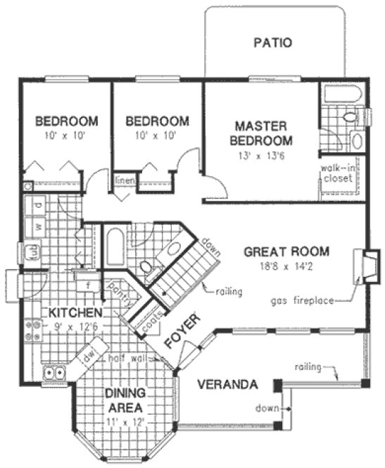 Main Floor Plan for House Plan #134934