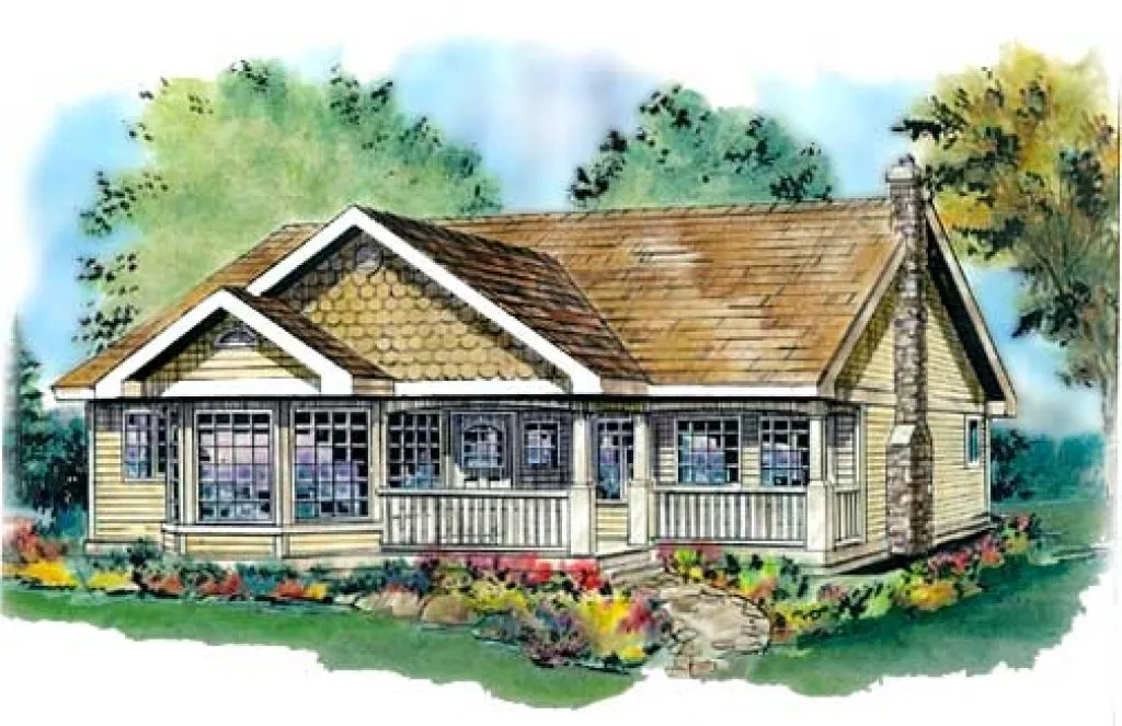 Full Rendering for House Plan #134934