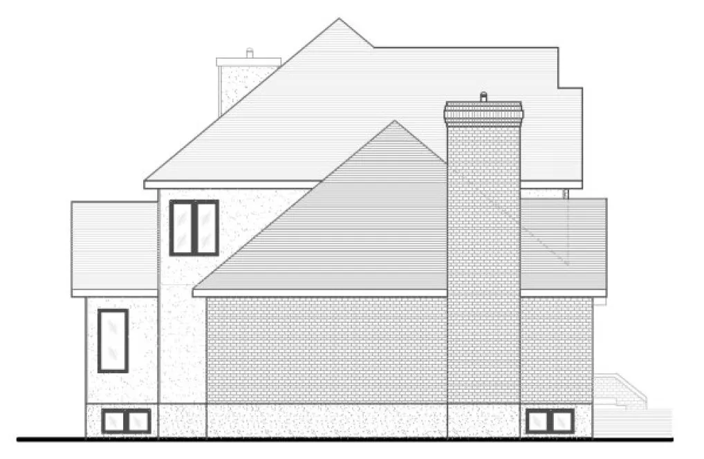 Left Elevation for House Plan #420514
