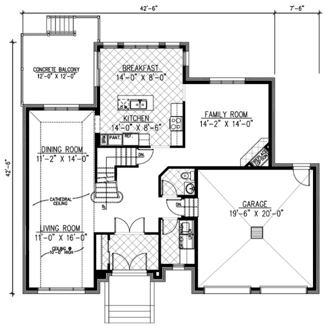 Main Floor Plan for House Plan #420514