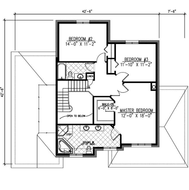 Second Floor Plan for House Plan #420514
