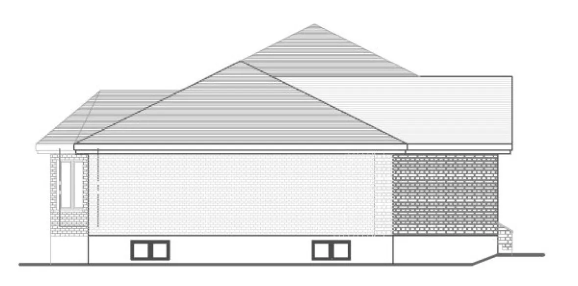 Left Elevation for House Plan #420714