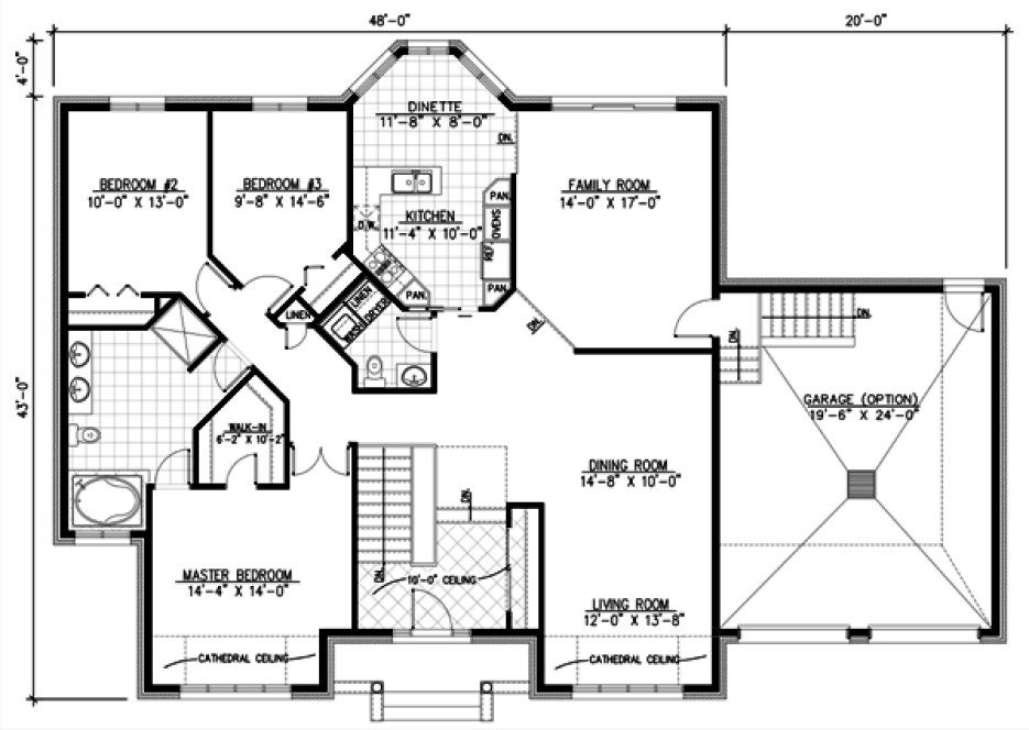 Main Floor Plan for House Plan #420714