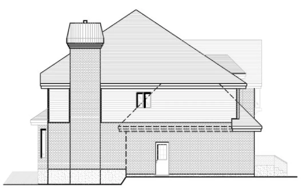 Left Elevation for House Plan #420914