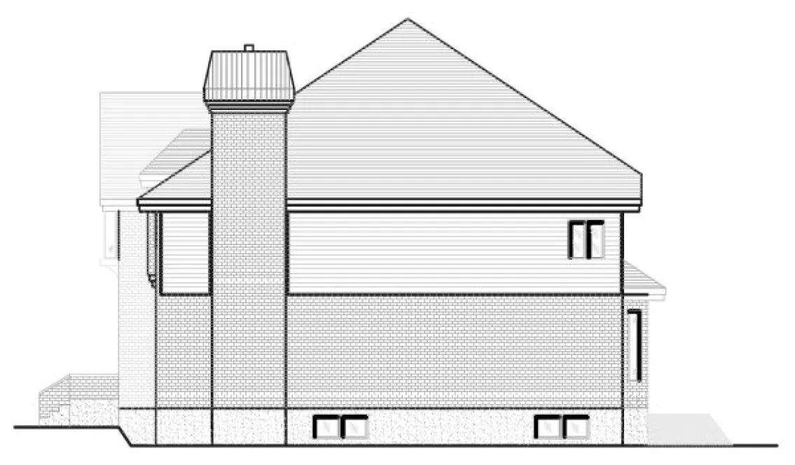 Right Elevation for House Plan #420914