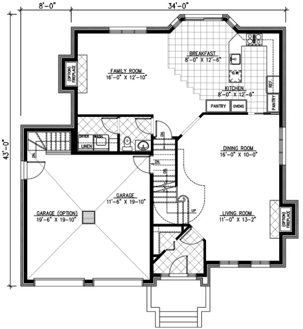 Main Floor Plan for House Plan #420914