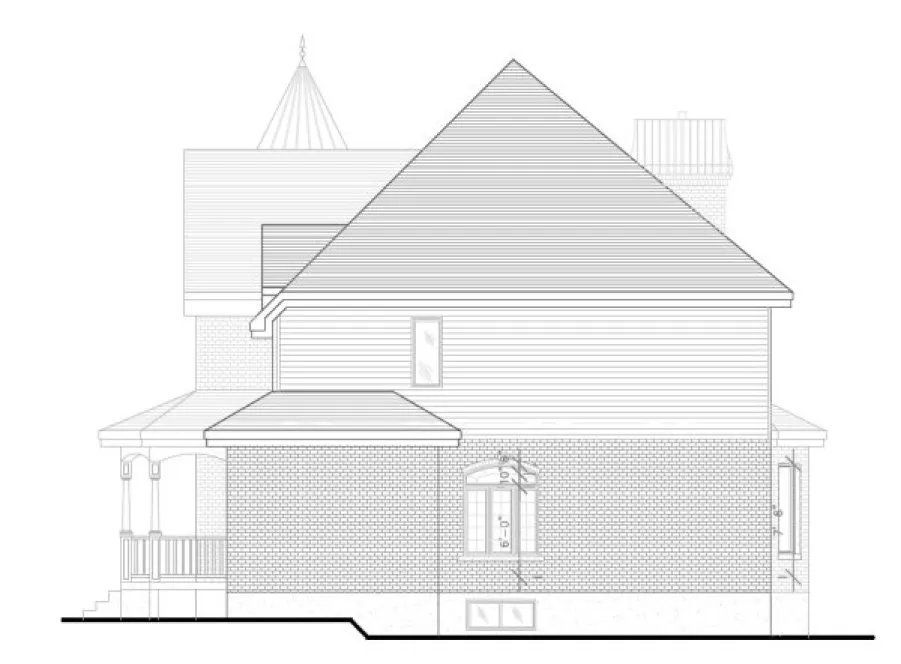 Right Elevation for House Plan #420324