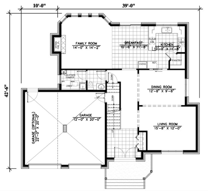 Main Floor Plan for House Plan #420324