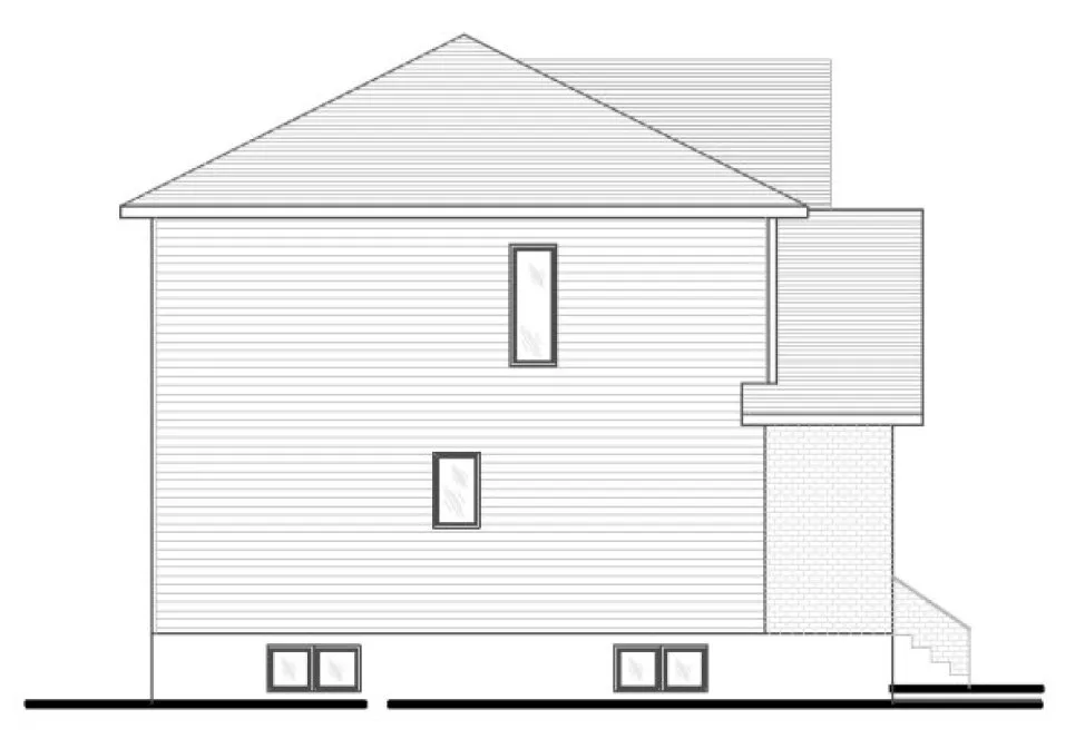 Left Elevation for House Plan #420424