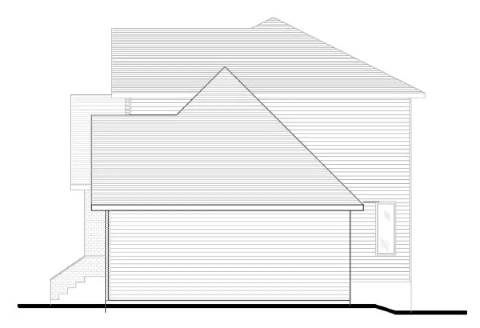 Right Elevation for House Plan #420424