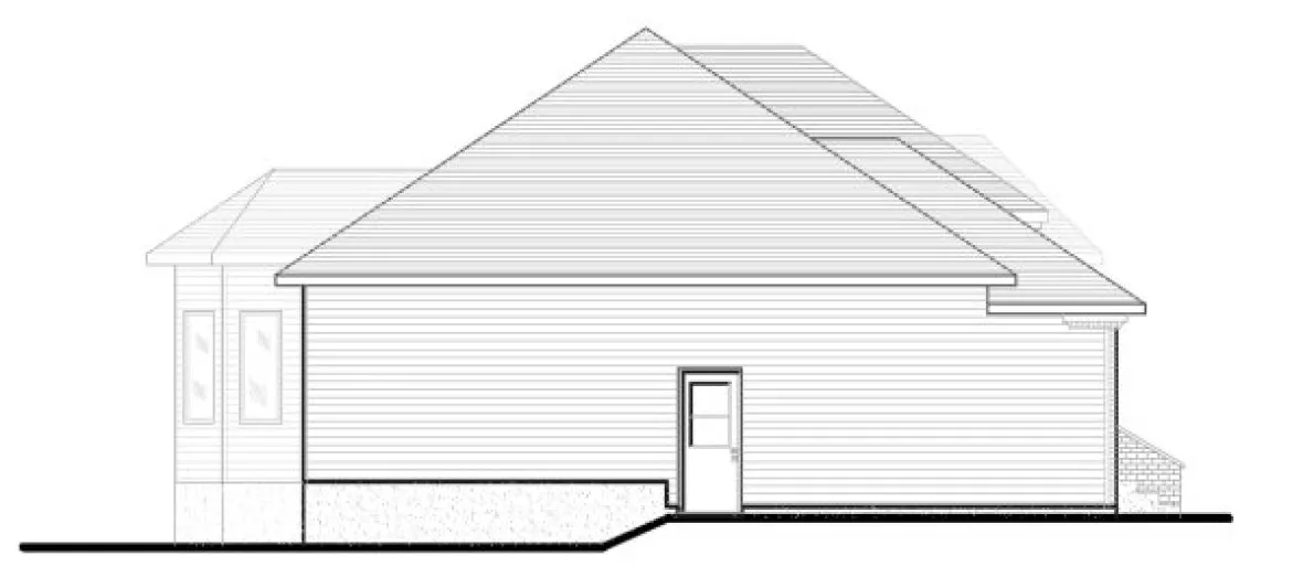 Left Elevation for House Plan #420524