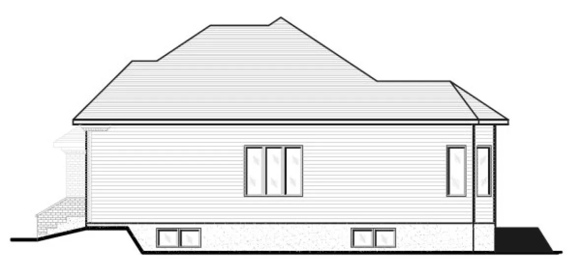 Right Elevation for House Plan #420524