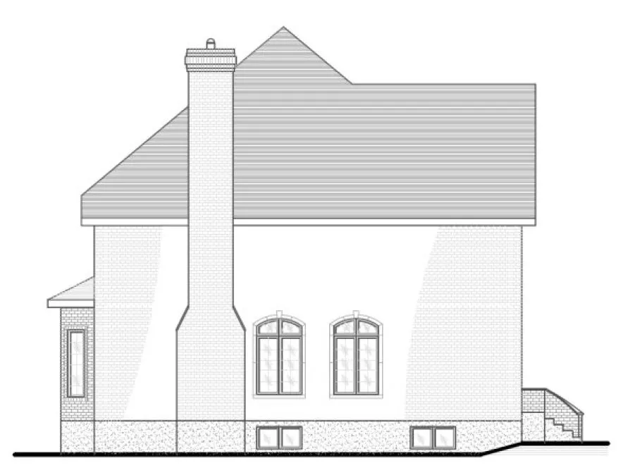 Left Elevation for House Plan #420724