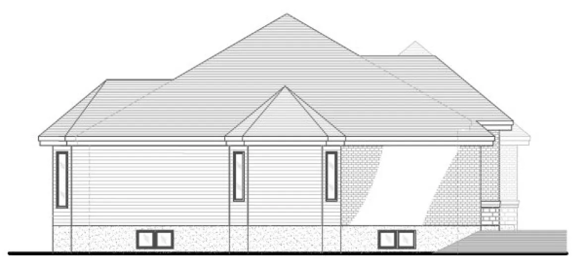 Left Elevation for House Plan #422824