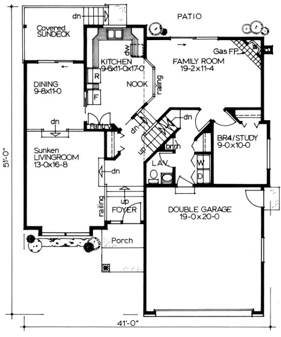 Main Floor Plan for House Plan #200932
