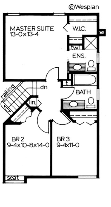 Second Floor Plan for House Plan #200932