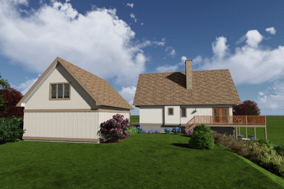 Left Elevation for House Plan #222242