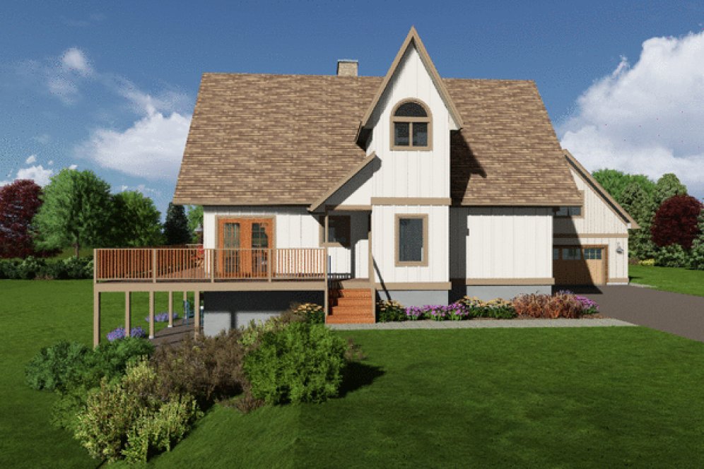 Right Elevation for House Plan #222242