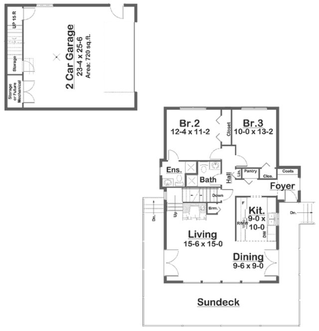 Main Floor Plan for House Plan #222242