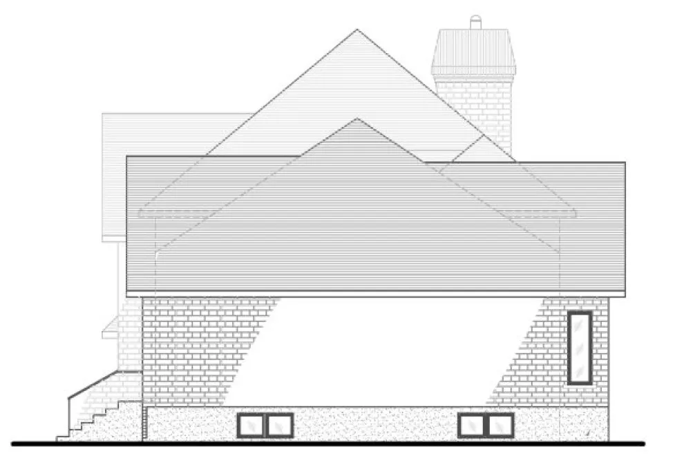 Left Elevation for House Plan #420924