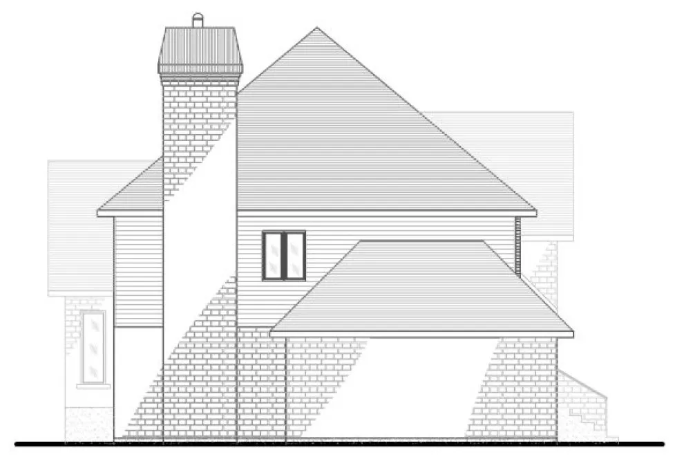 Right Elevation for House Plan #420924